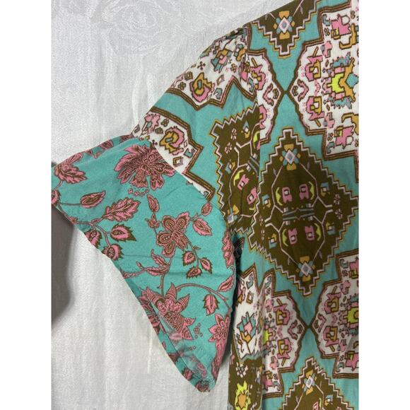 Matilda Jane Midi Dress Medium Floral Flutter Sleeve Tiered Boho Down to Earth - Picture 3 of 8